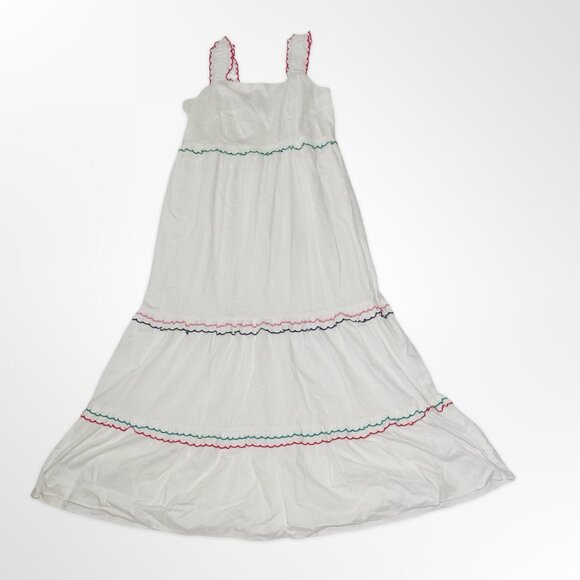 LOFT Beach White Poplin Maxi Sundress - Size Medium - Picture 3 of 5